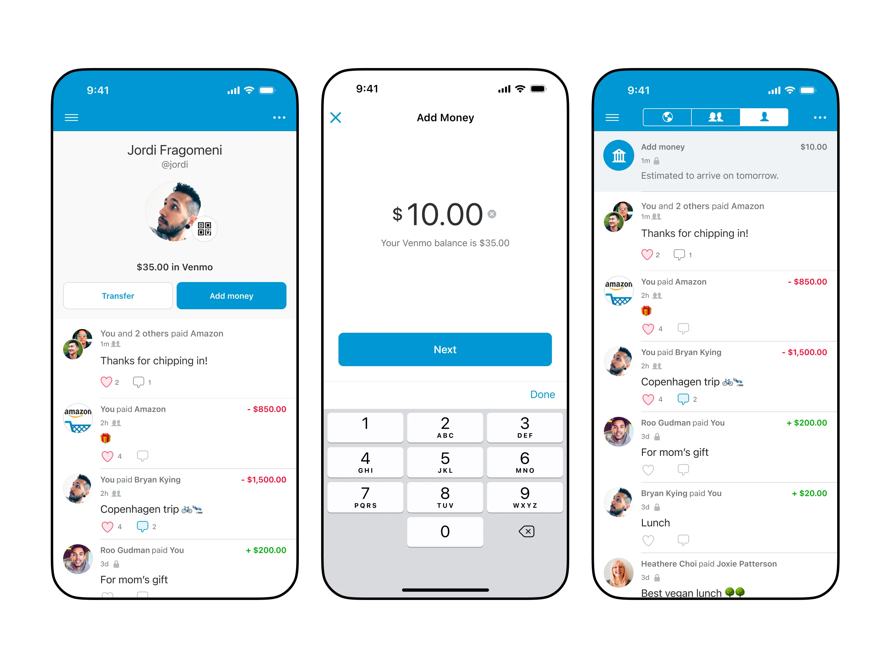 Venmo add money flow