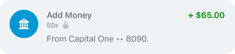 Add money UI screen 8