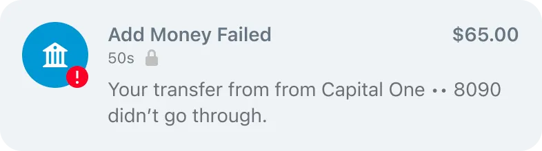 Add money UI screen 9
